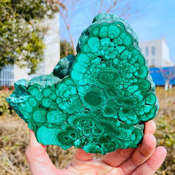 1.33LB Natural Malachite Mineral Specimens Quartz Crystal Reiki Healing
