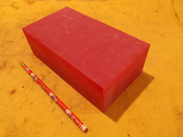 RED TOOLING BOARD pattern mold plastic prototype modeling 2 3/8" x 4" x 7 1/4"