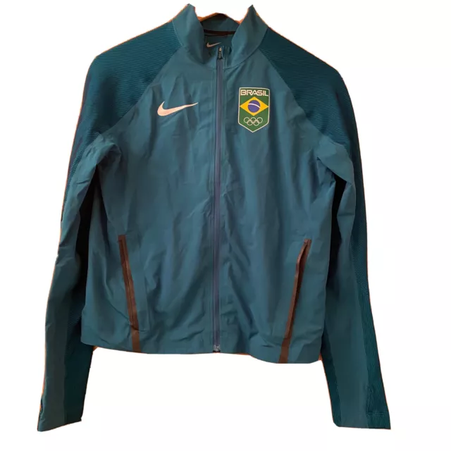 Brazil National Team Soccer Jacket Nike Zip Track Top Brasil Football Coat  NEW