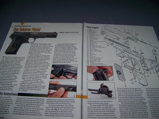 HISTORY: THE TOKAREV 7.62 X 25Mm Pistol...details/Exploded View (414X ...