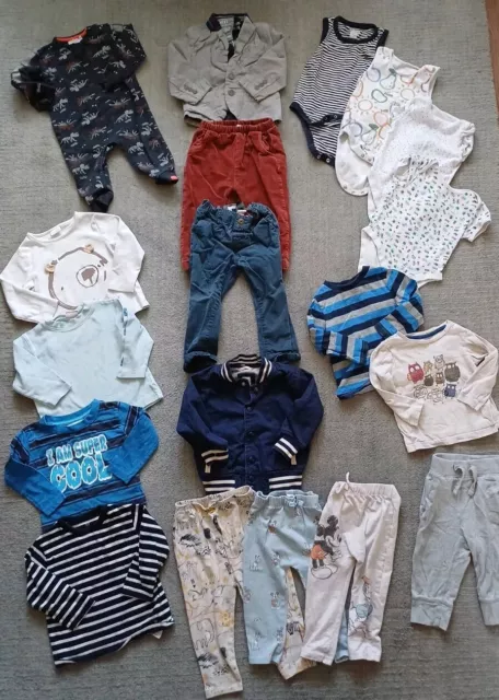 Massive Bundle Baby Boys 12-18 Months Clothes Spring Jacket Tops Trousers Next +