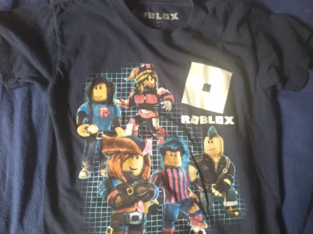 Roblox Youth Boys Pirate & Multiple Characters Gray Shirt NWT M, L, XL