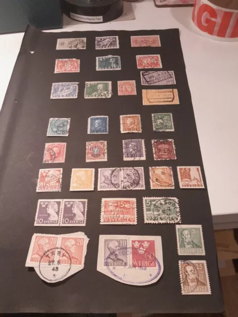 SWEDEN EARLY Postage Stamps GOOD USED MIXTURE Early To Mid 1900's
