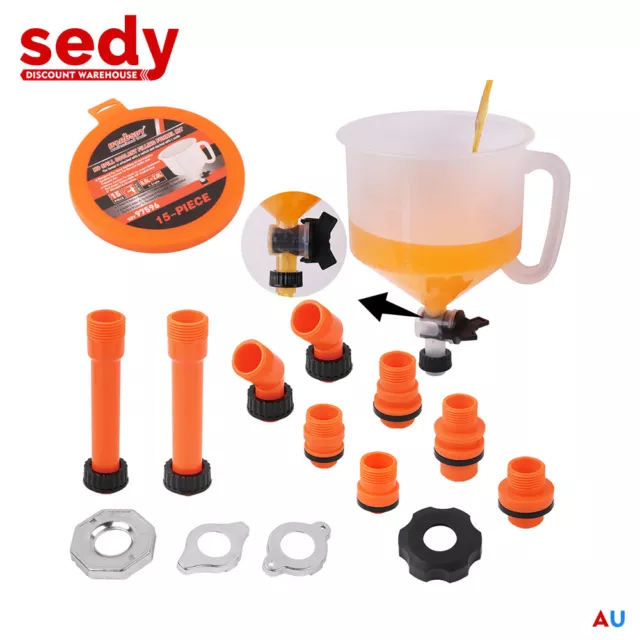 Car No-Spill Coolant Funnel Kit auto Spill Free Radiator Coolant Filling  Funnel Bleeder 15pcs Antifreeze Funnel Car Accessory - AliExpress