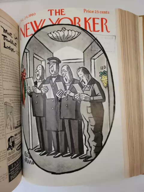 New Yorker Nov 1960-Feb 1961 Bound Volume #36 13 Issues Peter Arno Cover Ads