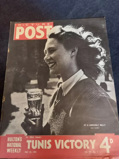 Vintage Picture Post Magazine 29 MAY 1943 WWII Allied Invasion Land Girls VG