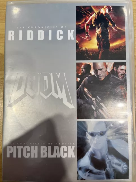 Chronicles Of Riddick  / Doom  / Pitch Black  (DVD, 2004) - 3 Pack DVD Set