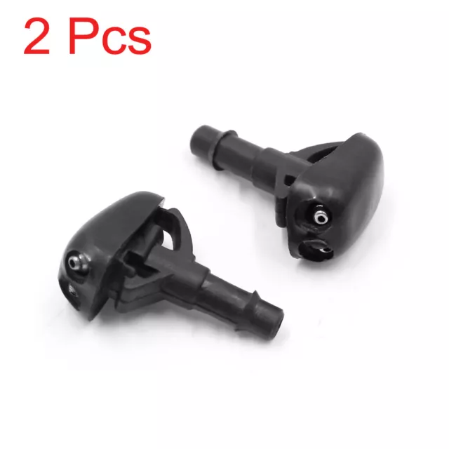2Pcs Plastic Car Front Windshield Washer Wiper Water Spray Nozzle for Mitsubishi