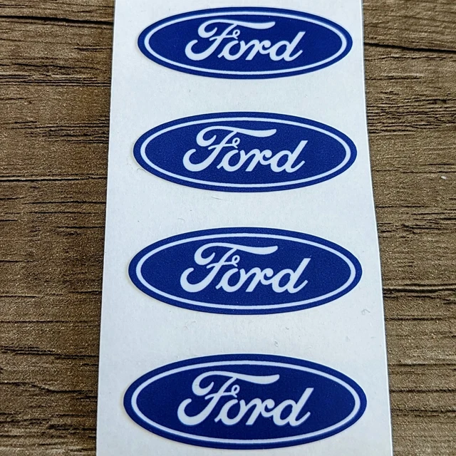 FORD WHEEL RIM Center Cap Logo Decal Emblem Sticker 1.75" x 0.66" SET