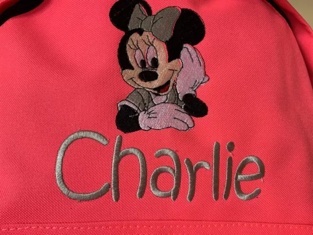 Minnie Mouse bestickter personalisierter Rucksack Schulrucksack Kindergartentasche 3