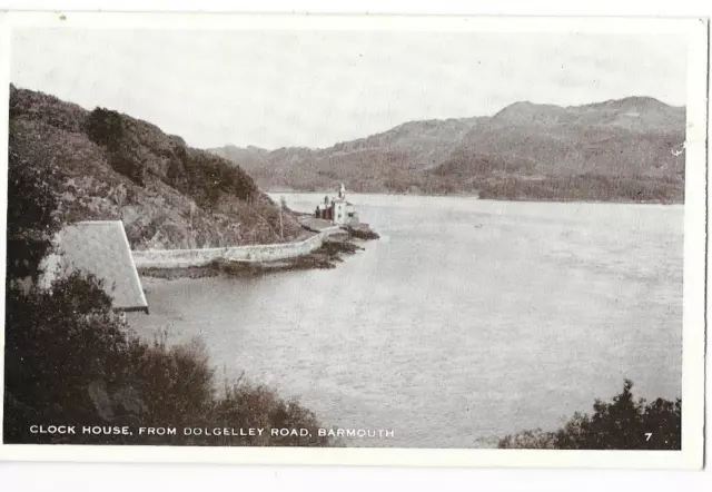 Vintage Postcard - barmouth clock house from dolgelley road   posted 1957