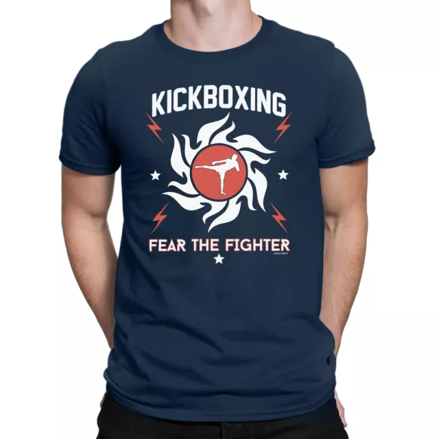 T-shirt kickboxing uomo ORGANIC Fear The Fighter Kickboxer arti marziali maglietta MMA
