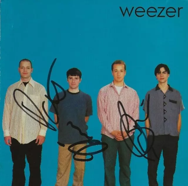 Weezer REAL hand SIGNED Blue Album CD JSA COA Autographed Rivers Brian Pat