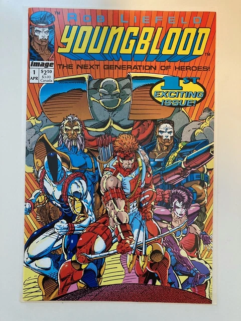 Youngblood # 1 April Image Comics Rob Liefeld Card Intact High Grade. CGC Worthy