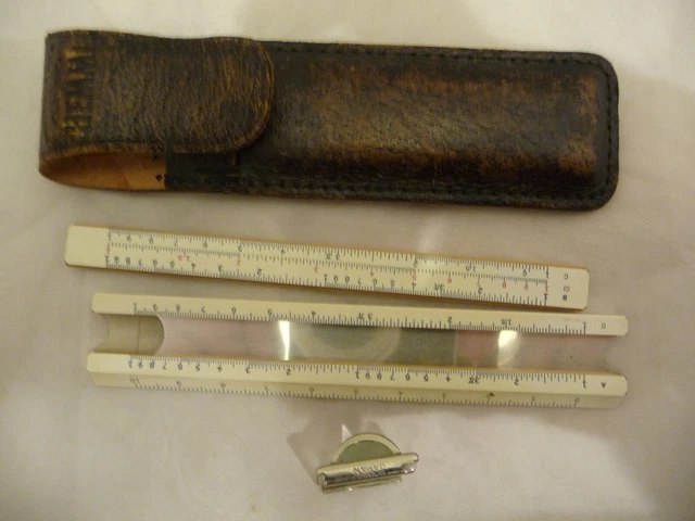 RECHENSCHIEBER - BAMBOO - slide ruler, - SUN HEMMI Japan - klein - 12 ...