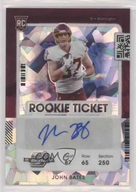 2021 Contenders Optic Ticket Cracked Ice Prizm /22 John Bates Rookie Auto RC