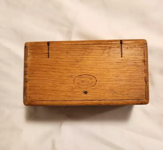 Vintage Antique Singer Sewing Machine Wooden Oak Puzzle Accessory Parts Box