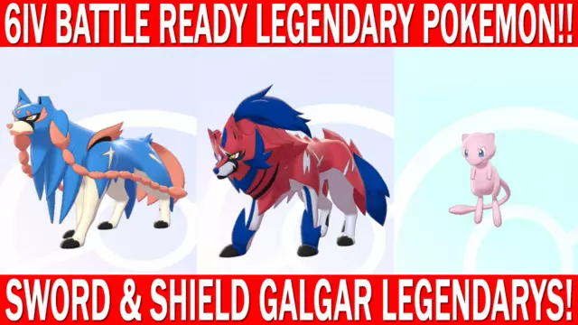 Pokemon Sword & Shield 6IV Mew, Zacian, Zamazenta Battle Ready!!