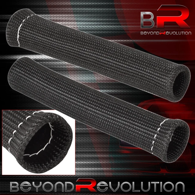 For Kia Slip On Spark Plug Wire Heat Sleeve Insulation Wrap Turbocharger Black