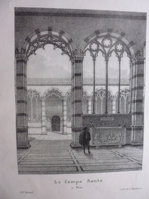 Lithographie ancienne - Eglise St Vincent de Paul - Paris