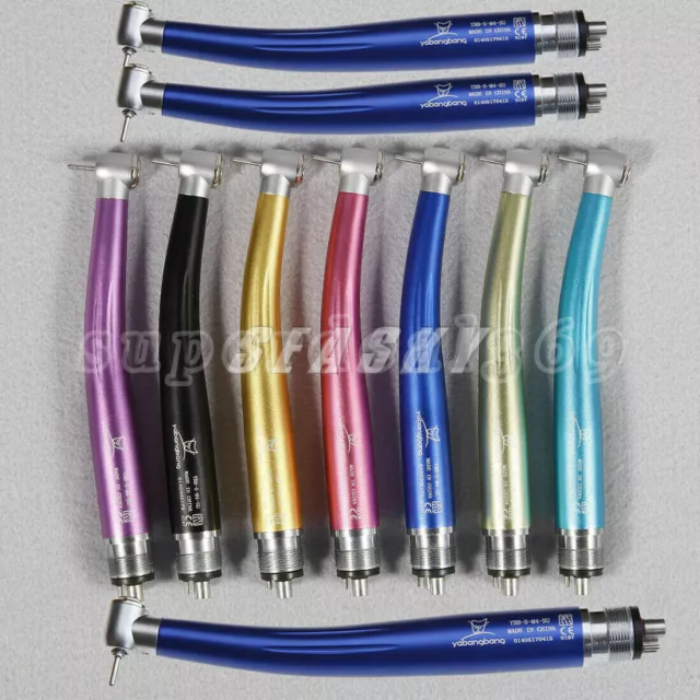 1-10*NSK Style Dental High Speed Turbine Handpiece Push Button 4Hole 7-Colors UK