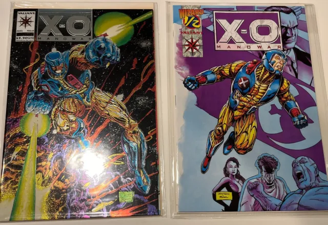 X-O Manowar Lot. Foil Cover #0. Mail Offer #1/2. Valiant Comics. Wizard Press