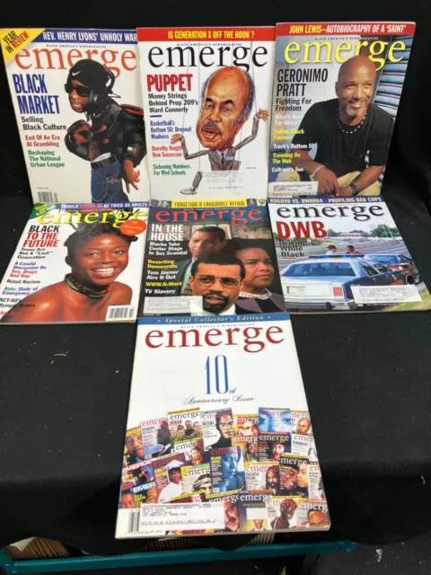 Emerge Magazine, Lot Of 8, 1998-1999