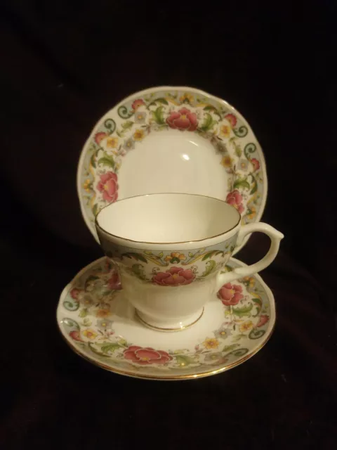 Royal Sutherland Fine Bone China Trio  - Cup - Saucer - Side Plate.    37d*