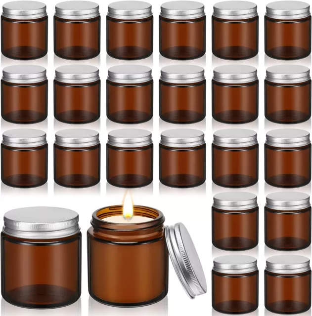 15 Pack Glass Candle Jars with Lids for Making Candles 6 OZ Bulk Empty  Container