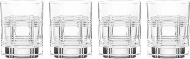 Reed & Barton Double Old-Fashioned Whisky Glasses Hudson Set 4 ~ 12 oz Crystal
