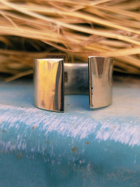 Solid Cut Band 925 Sterling Silver Ring Band Meditation Statement Ring All Size