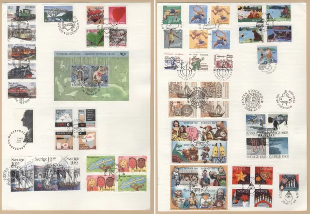 Sweden 2006 year collection of stamps w/ first day cancels