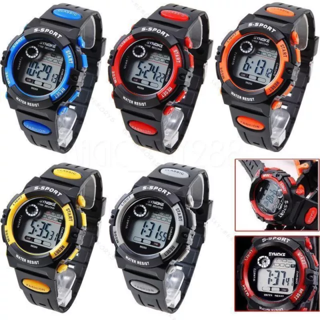 Kids Digital Watch, Boys Sports Waterproof Led Watches With Alarm Wrist Watches