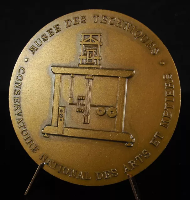 Médaille Jacques Vaucanson inventeur canard automates Métier à tisser automatons 3