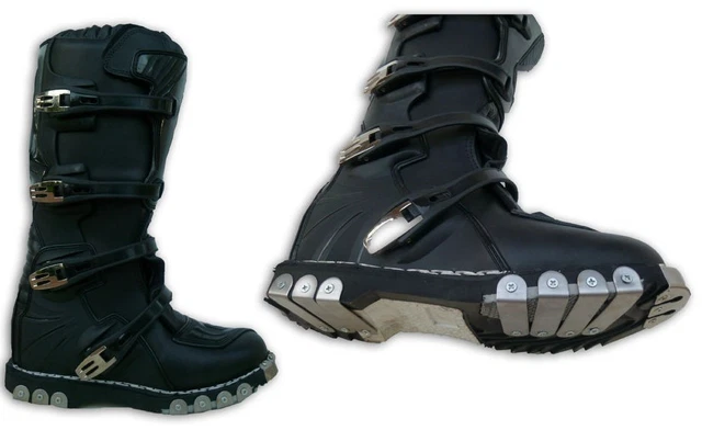 Bottes pour super MOTARD moto cross enduro en cuir avec protections neuf course