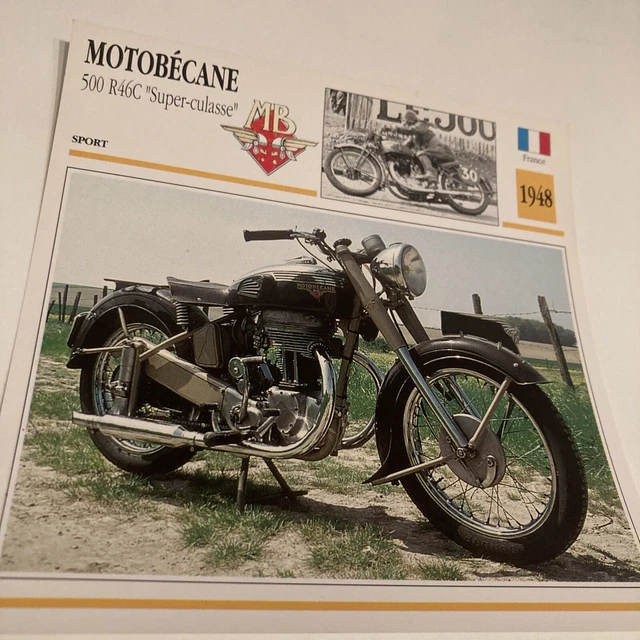 CARTE FICHE MOTO collection ATLAS MORBIDELLI 500 GRAND PRIX EUR 2,50