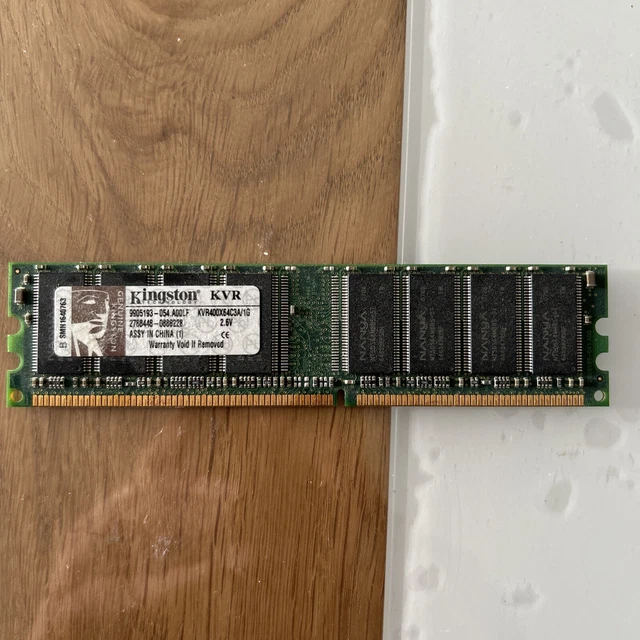 MÉMOIRE RAM KINGSTON KVR400X64C3A/1G 1 Go 400 MHz - PC-3200U (DDR-400 ...