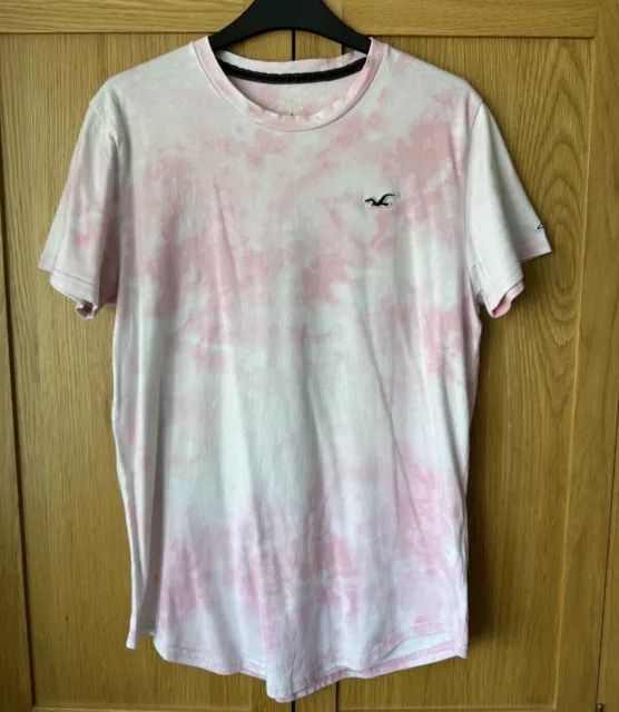 Hollister Pink Tie Dye T Shirt - Mens Small - VGC