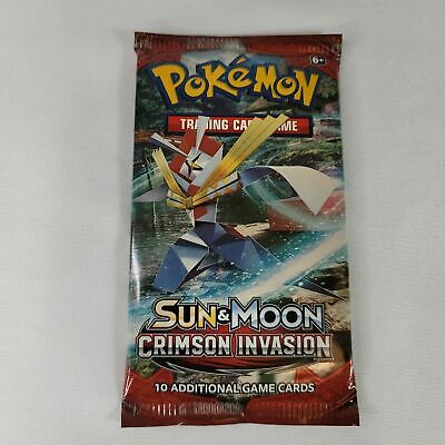 Pokemon Sun & Moon Crimson Invasion Booster Pack TCG Factory Sealed Unweighed
