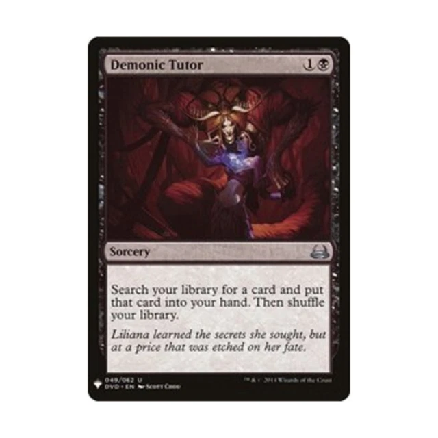 WOTC MtG Mystery Booster Cards Demonic Tutor (U) NM