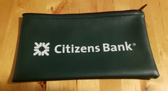 NEW Citizens Bank Cash & Coin Money Deposit Bag Pouch with Zipper Safe Organizer