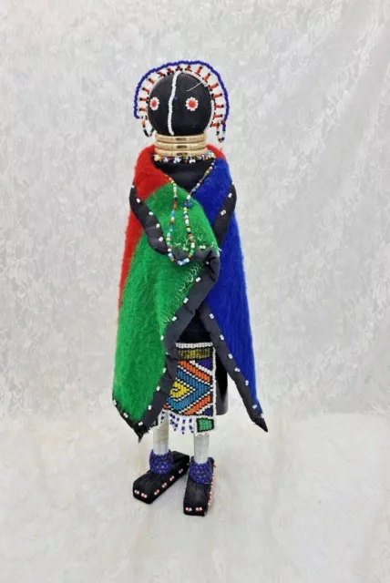 South African Ndebele Linga Koba Doll Traditional Beaded Ceremonial 20" Tall