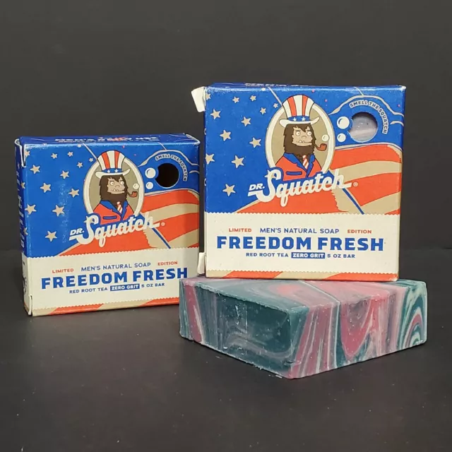 Dr. Squatch on X: 🇺🇸NEW LIMITED EDITION DEODORANT🇺🇸 Free those pits  with the patriotic scent of summer! Freedom Fresh Deodorant features  powerful natural deodorizers like Charcoal Powder, Probiotics and Arrowroot  Powder to
