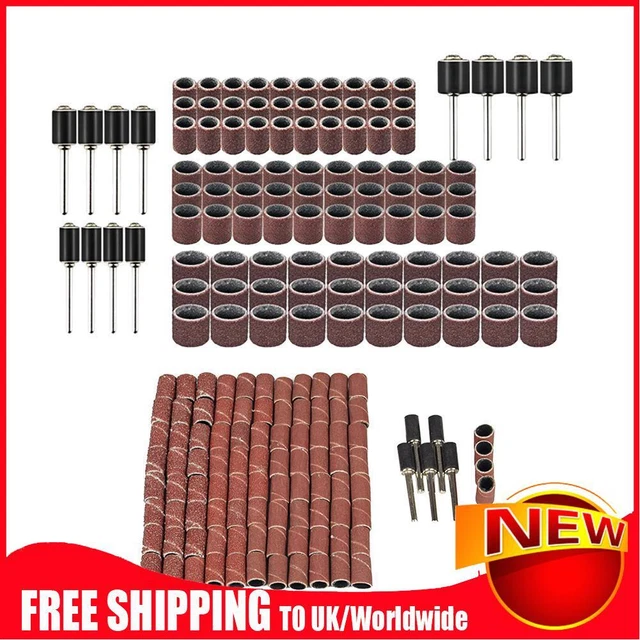1 Set Wood Metal Grinding Kit Accessories Drum Sanders Set for Drill Bit