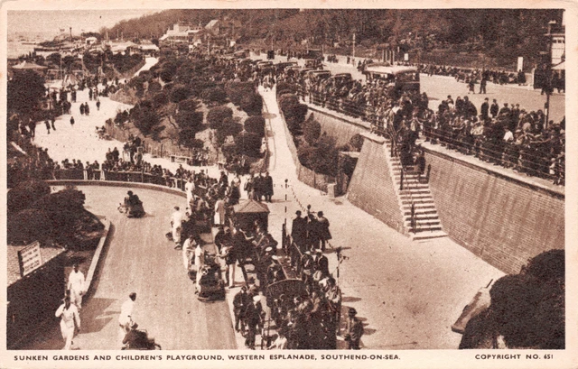 R237854 Sunken Gardens and Childrens Playground. Western Esplanade. Southend on
