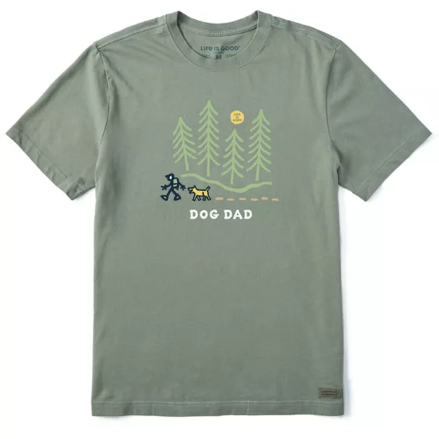 Life is Good 108148 - Men's Jake Hike Dog Dad Crusher Tee - Moss Green