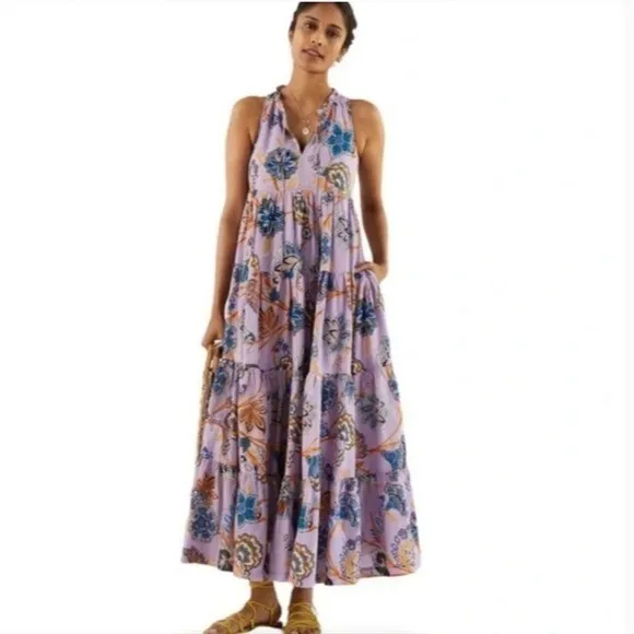 Anthropologie Diaz Tiered Maxi Dress size S