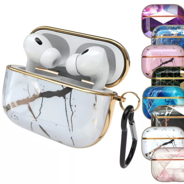 EAZY CASE pour Apple AirPods Pro 2 Coque Marbre Casque Pochette de Protection