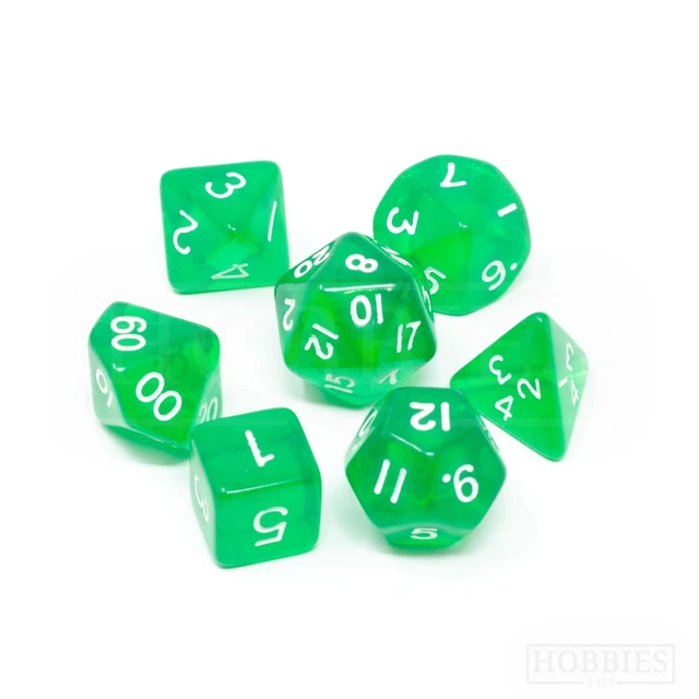 7 Poly Würfel Set RPG Wargame D4 D6 D8 D10 D12 D20 Packungen Deckend Transparenter Marmor