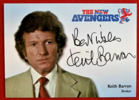 THE NEW AVENGERS - KEITH BARRON - Hand Signed Autograph Card - LIMITED EDITION